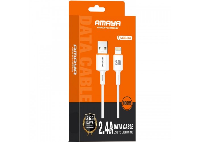 Дата кабель Amaya L66 USB to Lightning 2.4A (1m)