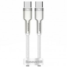 Дата кабель Baseus Cafule Series Metal Type-C to Type-C 100W (1m) (CATJK-C)  Білий - 00000049172_1