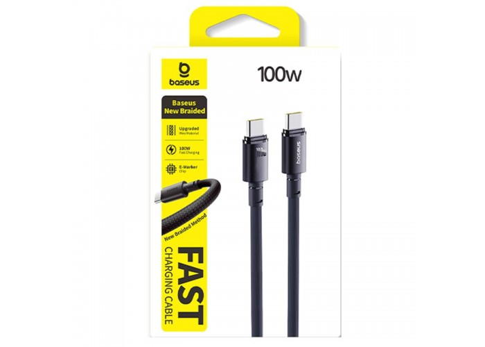 Дата кабель Baseus New Braided Type-C to Type-C 100W (2m) (E0426V)