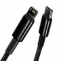 Дата кабель Baseus Tungsten Gold Type-C to Lightning PD 20W (2m) (CATLWJ)