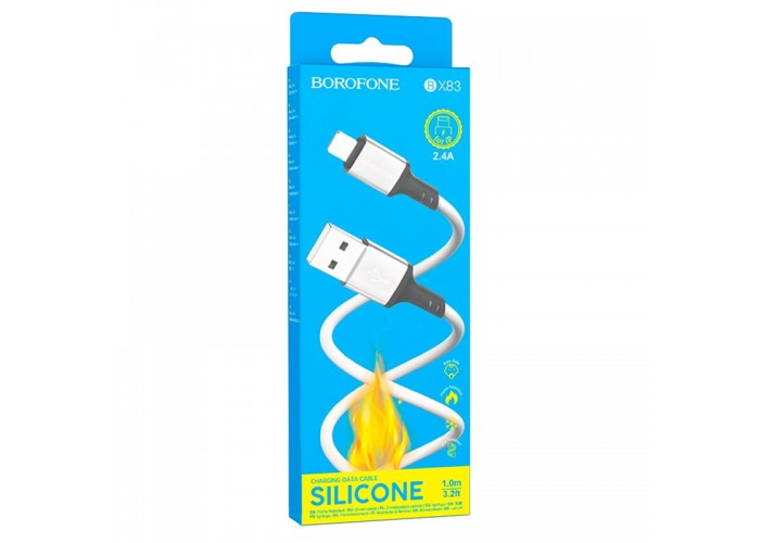 Дата кабель Borofone BX83 Famous USB to Lightning 2.4A (1m)