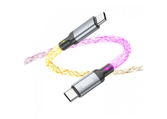 Дата кабель Hoco U112 Shine Type-C to Type-C 60W (1m)