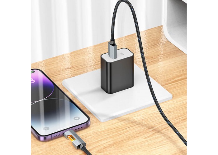 Дата кабель Hoco U123 Regent colorful 2.4A USB to Lightning (1.2m)