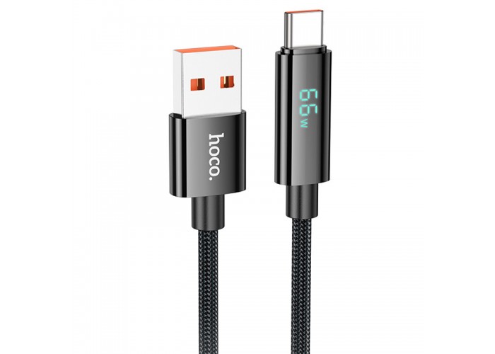 Дата кабель Hoco U125 Benefit 5A USB to Type-C with display (1.2m)