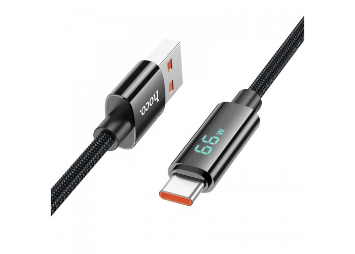 Дата кабель Hoco U125 Benefit 5A USB to Type-C with display (1.2m)