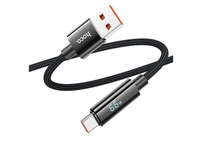 Дата кабель Hoco U125 Benefit 5A USB to Type-C with display (1.2m)