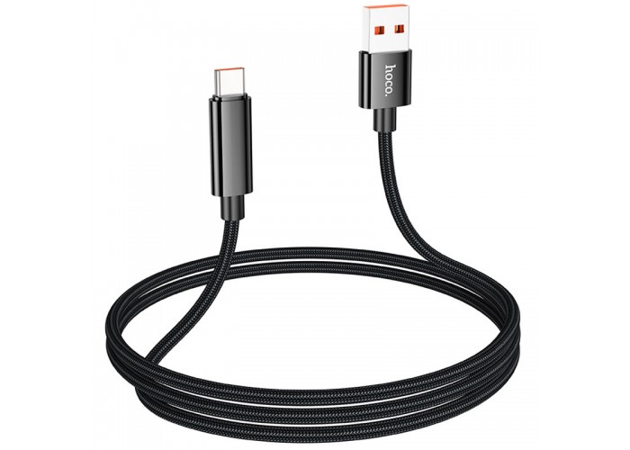 Дата кабель Hoco U125 Benefit 5A USB to Type-C with display (1.2m)