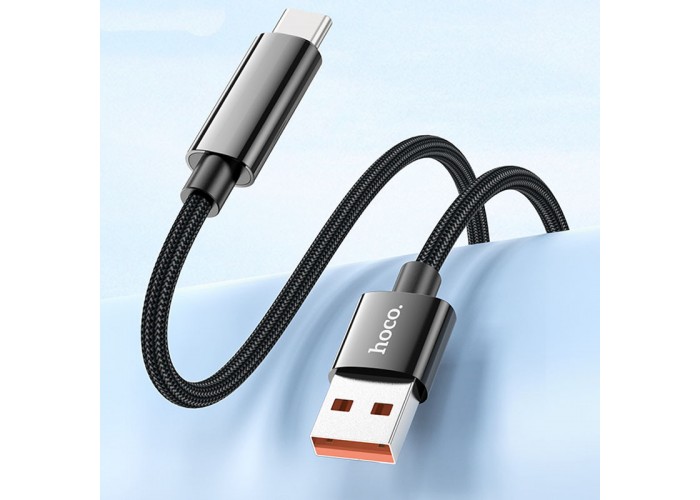 Дата кабель Hoco U125 Benefit 5A USB to Type-C with display (1.2m)