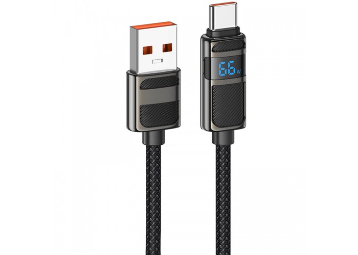 Дата кабель Hoco U137 Line with display USB to Type-C 5A/66W (1.2m)
