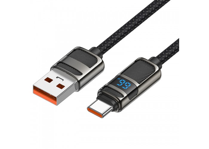 Дата кабель Hoco U137 Line with display USB to Type-C 5A/66W (1.2m)