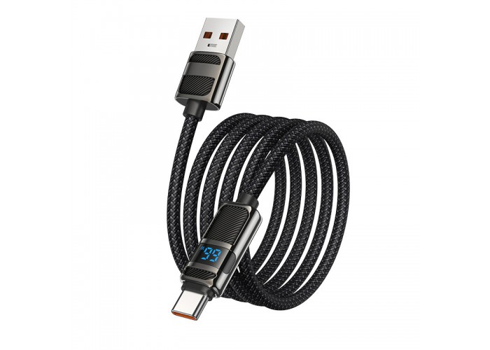 Дата кабель Hoco U137 Line with display USB to Type-C 5A/66W (1.2m)