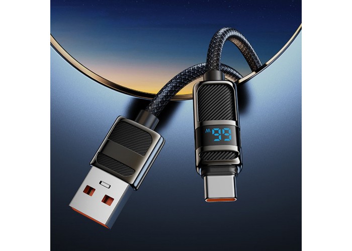 Дата кабель Hoco U137 Line with display USB to Type-C 5A/66W (1.2m)