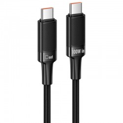 Дата кабель Hoco U153 Extreme Type-C to Type-C 100W (1.2m)  Black - 00000085025_1