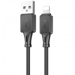 Дата кабель Hoco X101 Assistant USB to Lightning 2.4A (1m)  Black - 00000087644_1