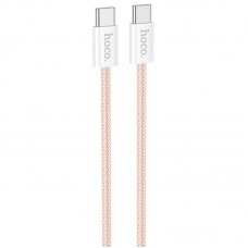 Дата кабель Hoco X104 Source 60W Type-C to Type-C (1m)  Pink - 00000069102_4