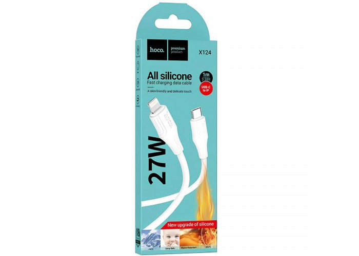 Дата кабель Hoco X124 Bien silicone Type-C to Lightning 27W (1m)