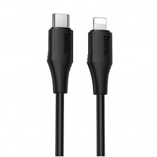 Дата кабель Hoco X124 Bien silicone Type-C to Lightning 27W (1m)  Black - 00000081792_1