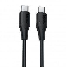 Дата кабель Hoco X124 Bien silicone Type-C to Type-C 60W (1m)  Black - 00000081793_1