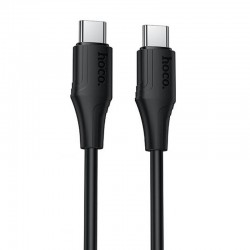 Дата кабель Hoco X124 Bien silicone Type-C to Type-C 60W (1m)  Black - 00000081793_1