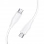 Дата кабель Hoco X124 Bien silicone Type-C to Type-C 60W (1m)
