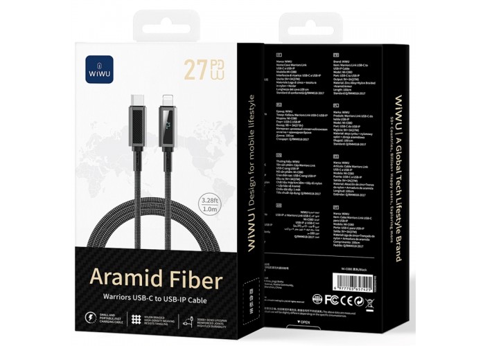 Дата кабель WIWU C080 Warriors Type-C to Lightning 27W (1m)