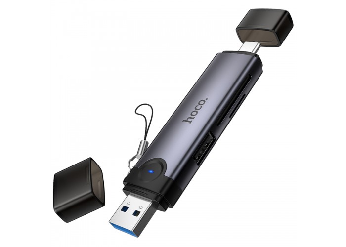Картридер Hoco HB56 Victory 5in1 Type-C/USB2.0 to SD/TF3.0 + USB 2.0