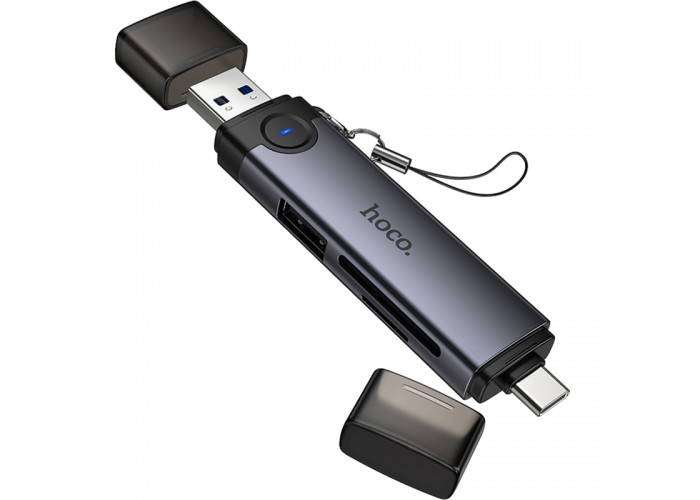 Картридер Hoco HB56 Victory 5in1 Type-C/USB2.0 to SD/TF3.0 + USB 2.0