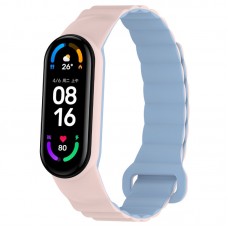 Ремінець Dual-color Magnetic для Xiaomi Mi Band 7/6/5/4/3  Light Pink / Lilac Blue - 00000077058_5