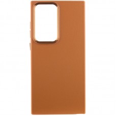 Шкіряний чохол Bonbon Leather Metal Style для Samsung Galaxy S22 Ultra  Коричневий / Brown - 00000065411_3