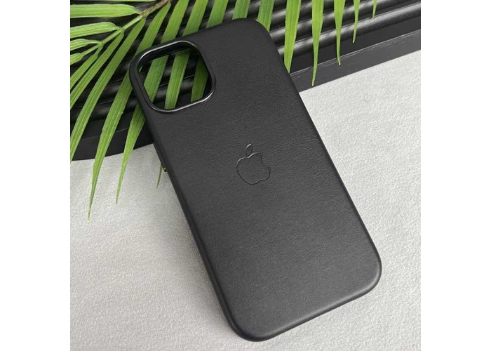 Шкіряний чохол Leather Case (AAA) with MagSafe and Animation для Apple iPhone 15 (6.1
