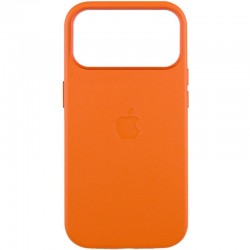 Шкіряний чохол Leather Case (AAA) with MagSafe and Animation для Apple iPhone 17 Pro Max (6.9")  Orange - 00000084182_2