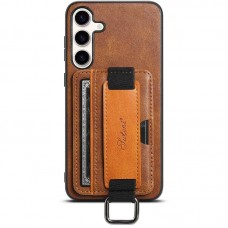 Шкіряний чохол Wallet case and straps для Samsung Galaxy S24+  Коричневий / Brown - 00000070068_1