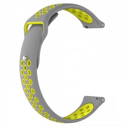 Силіконовий ремінець Active Air для Smart Watch 22mm  Gray / Yellow - 00000085758_4