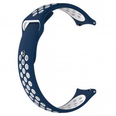 Силіконовий ремінець Active Air для Smart Watch 22mm  Midnight Blue / White - 00000085758_5
