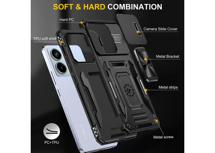 Ударостійкий чохол Camshield Army Ring для Xiaomi Redmi Note 13 4G