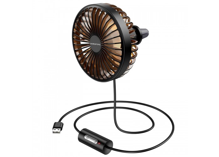 Вентилятор автомобільний Borofone DBF11 three speed (USB-A)