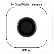 Захисне скло Metal Classic на камеру (у упак.) для Apple iPhone 17 Air (6.5")  Чорний / Black - 00000080472_1