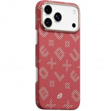 TPU+PC чохол Blueo Gilded Tactile Woven with MagSafe для Apple iPhone 17 Pro Max (6.9")  Red - 00000085977_3