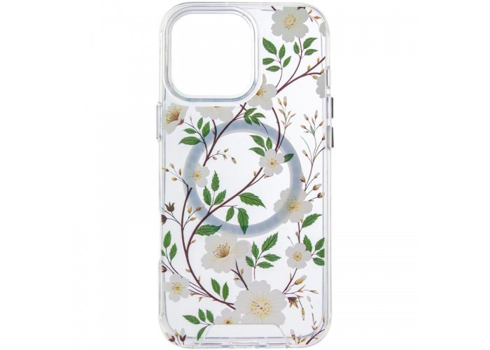 TPU+PC чохол Clear Garden with MagSafe для Apple iPhone 16 Pro Max (6.9