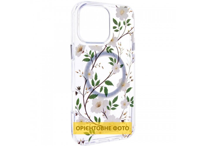 TPU+PC чохол Clear Garden with MagSafe для Apple iPhone 17 (6.3
