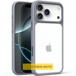 TPU+PC чохол Metal Buttons для Apple iPhone 17 (6.3")  Сірий / Grey - 00000081718_4