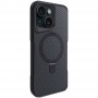 TPU+PC чохол Metal Buttons with MagSafe Carbon Ring для Apple iPhone 15 (6.1