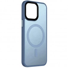 TPU+PC чохол Metal Buttons with MagSafe Colorful для Apple iPhone 13 (6.1")  Блакитний / Sierra Blue - 00000064996_1