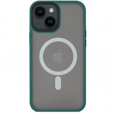 TPU+PC чохол Metal Buttons with MagSafe для Apple iPhone 14 (6.1")  Зелений - 00000055539_4