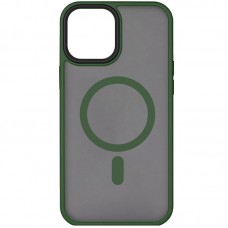 TPU+PC чохол Metal Buttons with MagSafe для Apple iPhone 15 (6.1")  Зелений - 00000065609_1