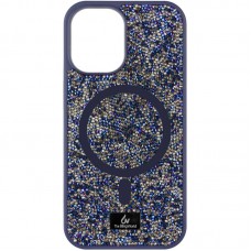 TPU чохол Bling World Rock Diamond with MagSafe для Apple iPhone 16 (6.1")  Navy Blue - 00000075840_5