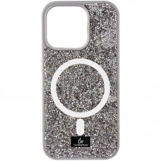 TPU чохол Bling World Rock Diamond with MagSafe для Apple iPhone 16 (6.1")  Grey - 00000075840_3