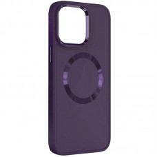 TPU чохол Bonbon Metal Style with MagSafe для Apple iPhone 14 (6.1")  Фіолетовий / Dark Purple - 00000064357_10