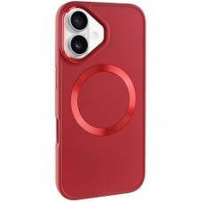 TPU чохол Bonbon Metal Style with MagSafe для Apple iPhone 16 (6.1")  Червоний / Red - 00000074337_6