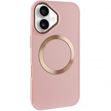 TPU чохол Bonbon Metal Style with MagSafe для Apple iPhone 16 (6.1")  Рожевий / Light Pink - 00000074337_7